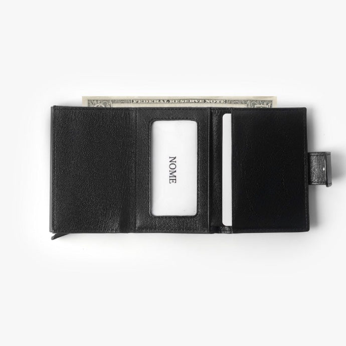 カードが飛び出すワンタッチ機能付きコンパクト財布 - NOME