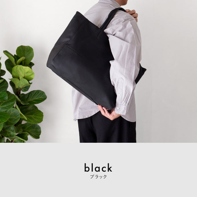 大容量 やわらかソフトレザーの本革トートバッグ - TOTE BAG 003