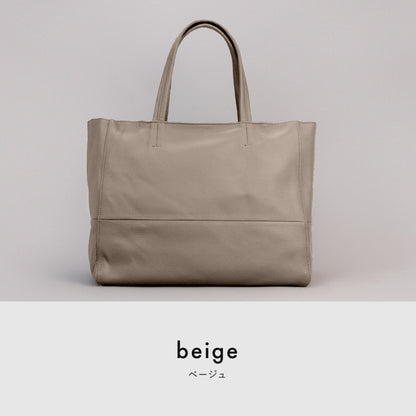大容量 やわらかソフトレザーの本革トートバッグ - TOTE BAG 003